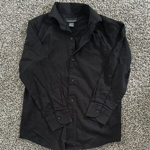 Van Heusen Black Button-Up Shirt